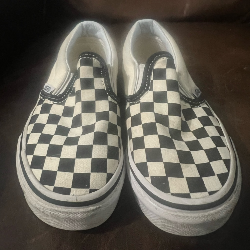 Kids Vans Classic Checkered Slip-On Shoes, Size 11.5